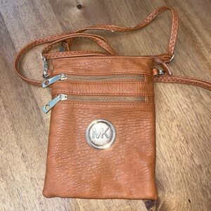 Michael Kors Brown Crossbody with Silver Details